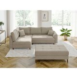 Ropez Bež tabure iz tkanine bouclé Ariella – | Shoptok.si