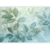  Foto tapeta - Large Leaves in Shades of Green-Mint: Botanical Motif 250x175 | shoptok.hr