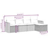  5-dijelni set vrtnih sofa s jastucima bež od poliratana | shoptok.hr