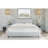 Ropez Sivi tapecirani krevet s podnicom 90x200 cm Basti – | shoptok.hr