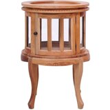 vidaXL Omarica z vitrino naravna 50x50x76 cm trden mahagonij | Shoptok.si