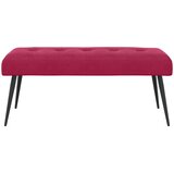  Klupa s gumbastim tkanjem Vinska crvena 110 x 40 x 46 cm Baršun | Eponuda.com