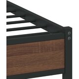 vidaXL Metalni okvir kreveta s uzglavljem smeđa boja hrasta 90x190 cm | shoptok.hr