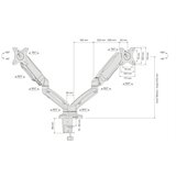 Connect IT CMF-3207-BK - Univerzalni nosač za 2 monitora 13-27” crne boje | Eponuda.com