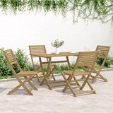  5-dijelni vrtni blagovaonski set od masivnog bagremovog drva Smeđa | shoptok.hr