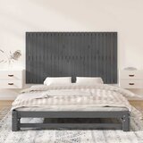  Zidno uzglavlje sivo 159,5x3x90 cm od masivne borovine | shoptok.hr