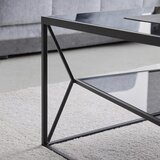 Premium Living klubska miza angel steklo v sivi barvi | Shoptok.si