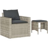  4-dijelni set vrtnih sofa s jastucima svijetlosivi poliratan | shoptok.hr
