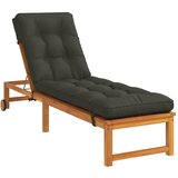  Jastučić za ležaljku VIANEN 100% poliester Antracit - Antracit 200 x 60 x 8 cm | shoptok.hr