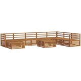  Set vanjskih sofa 9 kom. Prirodna Čvrsto drvo akacije 79 x 79 x 37 cm | shoptok.hr