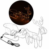 springos svjetlosni jelen s saonicama, 192 LED, toplo bijela | shoptok.hr