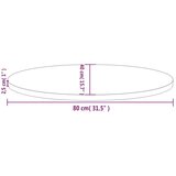  Mizna plošča bela 80x40x2,5 cm trdna borovina ovalna, (20817834) | Shoptok.si