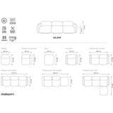 Makamii Krem modularna sjedeća garnitura od bouclé tkanine Ailani – | shoptok.hr