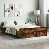 Maison Chic Posteljni okvir - Dvoposteljna postelja - Zakonska postelja z vzglavjem in vznožjem dim. hrast 140x190 cm-J16186, (21765670) | Shoptok.si