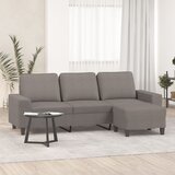  The Living Store Kavč trosed s stolčkom za noge taupe 180 cm blago - Trosed S Stolčkom Za Noge, (21456455) Cene