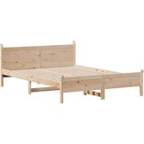 vidaXL Posteljni okvir brez vzmetnice 160x200 cm trdna borovina | Shoptok.si