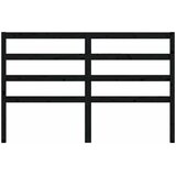  Uzglavlje za krevet crno 126 x 4 x 100 cm od masivne borovine | shoptok.hr