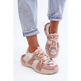 Boto Women's Trendy Lace-up Sport Shoes Beige-Pink Chillout! | shoptok.hr