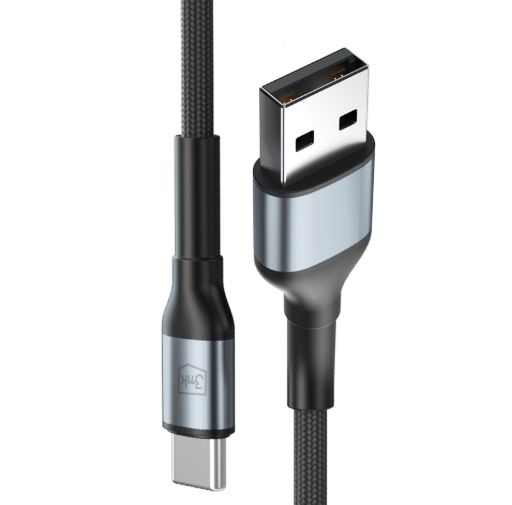 3mk Hyper kabel N-SERIES USB-A v USB-C 2m črn | Shoptok.si