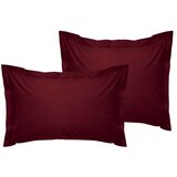  De Maroon Maroon Oxford Satin Pillowcase Set (2 Pieces) (EU) (IT) | ePonuda.com