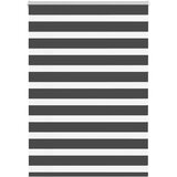 vidaXL Zavjesa zebra crna 105x100 cm širina tkanine 100 9 cm poliester | shoptok.hr