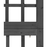 vidaXL Sobna pregrada / rešetka sa 6 panela jelovina 242,5x180 cm crna | shoptok.hr