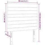  LED uzglavlje tamnoplavo 80x5x118/128 cm baršunasto | shoptok.hr
