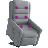 Maison Chic masažni naslanjač - Relax naslanjač s funkcijo vstajanja svetlo sivo blago, (22134276) | Shoptok.si