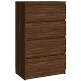 Maison Chic Komoda - Predalnik rjavi hrast 60x35x98,5 cm konstruiran les, (21716687) Cene
