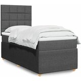 Maison Chic Box spring postelja - Vzmetna postelja z vzmetnico temno siva 90x200 cm blago SL4735, (21908167) | Shoptok.si