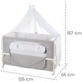 Roba Bijeli/sivi dječji krevet na kotačićima 60x120 cm Fox & Bunny – | shoptok.hr