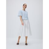Reserved Pamučna midi suknja - bijela | shoptok.hr