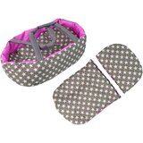 Kolica za lutku 2u1 Pink Stars - sivo/roza | shoptok.hr