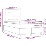 Box Spring postelja z vzmetnico, temno modra, majhna dvojna, v žametu, (22052017) | Shoptok.si