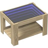  Stolić za kavu LED boja hrasta 73x53x45 cm konstruirano drvo | shoptok.hr