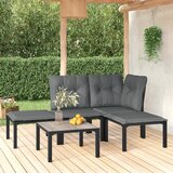 Maison Chic Seti vrtnega pohištva - Vrtna garnitura 5-delna črna in siva poli ratan, (21796508) | Shoptok.si