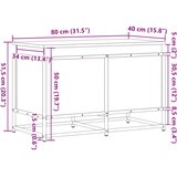  Kutija za pohranu s poklopcem 80x40x51 5 cm konstruirano drvo | shoptok.hr