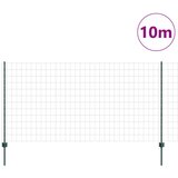 vidaXL Euro ograja z 5 U stebri 1,2x10 m zeleni jekleni | Shoptok.si