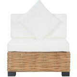 Maison Chic kavč - Sofa - Kanape brez naslonjal za roke z blazinami naravni ratan, (21727831) | Shoptok.si