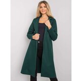 Fashion Hunters RUE PARIS Ladies' dark green coat Cene