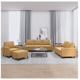 vidaXL 4-dijelni set sofa s jastucima smeđi baršunasti Cijene