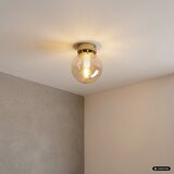  Stropna svetiljka ELIAS 1xE14/5W/230V Ø 13 cm zlatna/dimljeno bež | Eponuda.com