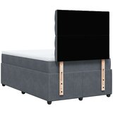 vidaXL Box spring postelja z vzmetnico temno siva 120x200 cm žamet | Shoptok.si