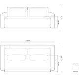 Cosmopolitan Design Ružičasta sklopiva/s prostorom za odlaganje sofa 238 cm Belfast – | shoptok.hr