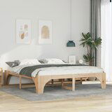 vidaXL Posteljni okvir Rjava 180 x 200 cm Trdna borovina | Shoptok.si