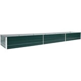 vidaXL Visoka greda pocinkano jeklo 480x80x45 cm zelena, (20618517) Cene
