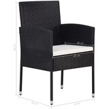  5-dijelni vrtni blagovaonski set crni | shoptok.hr