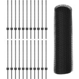 vidaXL ogradni stupovi 11 kom U-kanal siva 80 cm čelik | shoptok.hr