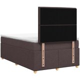  Boxspring krevet s madracem Tamno smeđa 120 x 190 cm Tkanina Slike