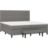  Krevet s oprugama i madracem tamnosivi 200 x 200 cm od tkanine | shoptok.hr
